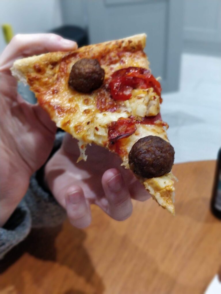 meatball slice from love pizza belfast